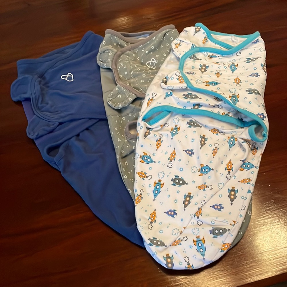3 pack large Swaddle Me Velcro swaddles